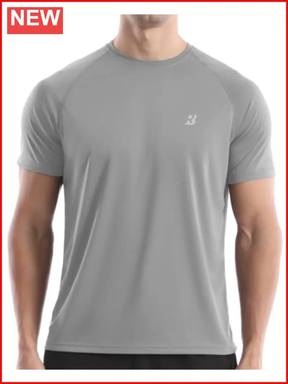 Men's UPF 50+ Rash Guard Short Sleeve Sun Protection Swim Shirt Quick-Dry